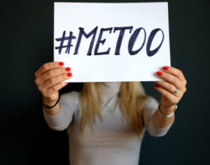 Female Employee Holding MeToo sign